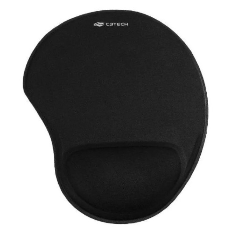Mouse Pad Com Apoio De Pulso Ergonômico Preto C3tech Mp-50