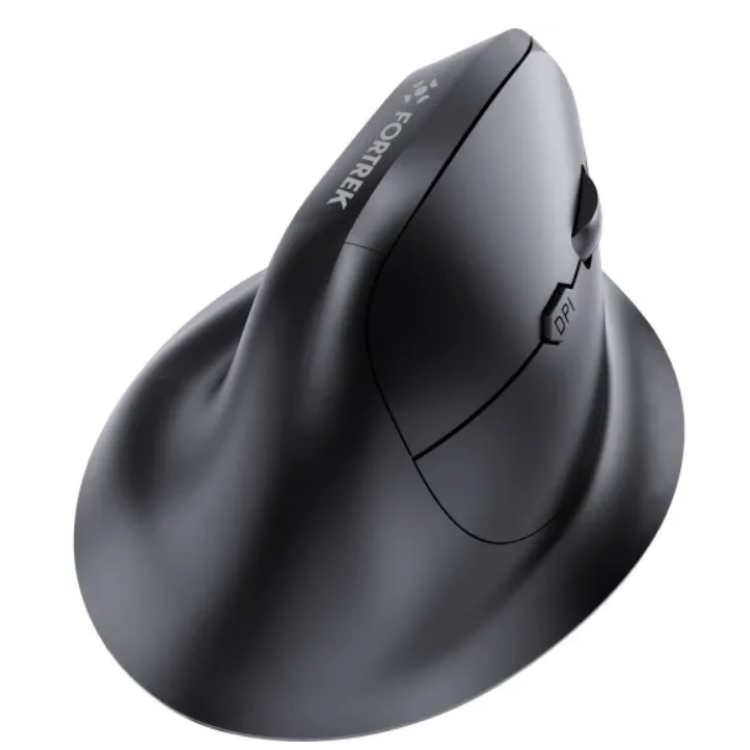 Mouse Vertical Sem Fio Ergonômico Fortrek MERG15 Preto
