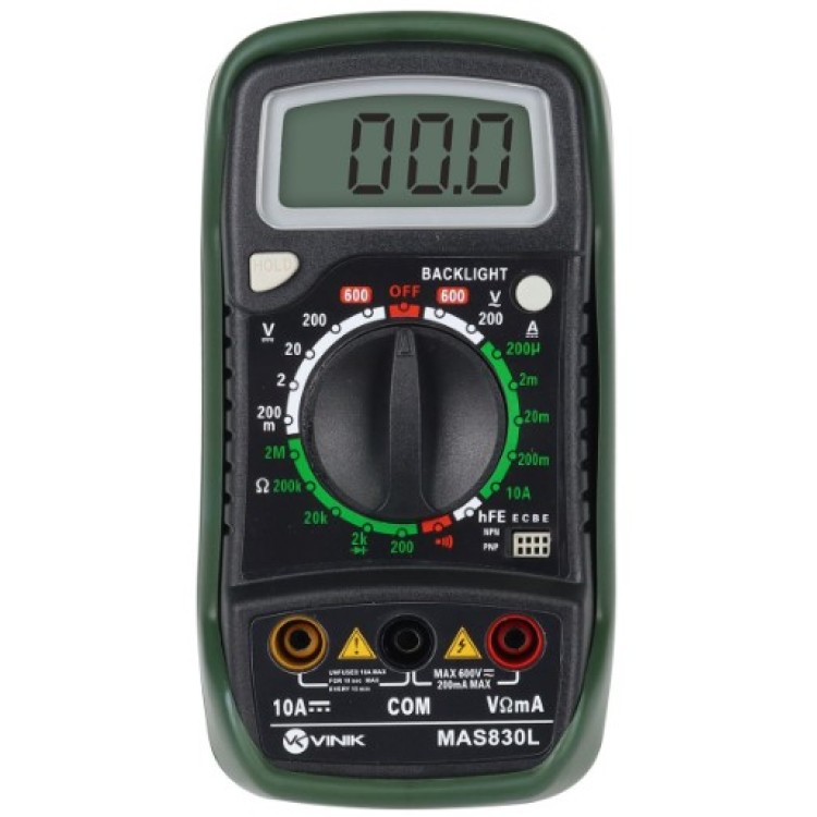 Multimetro Digital Vinik Com Data Hold 4 Digitos - Mas830L