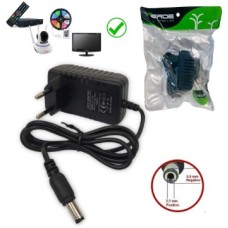 FONTE 12V 3A PLUG (5.5MM X 2.1MM) BIVOLT VERDE CDQ-5.5/12V