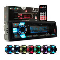Som Automotivo First Option 6699 com Bluetooth 2 USB Aux e Leitor de Cartão de Memória