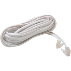 Cabo Extensor p/ Telefone RJ11 4 Vias 5M Branco STORM