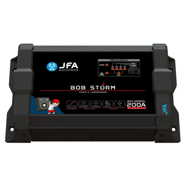 Fonte Carregador Jfa Bob Storm 200a Preto Projetos De Som Fonte Carregador Jfa Bob Storm 200a Preto Projetos De Som