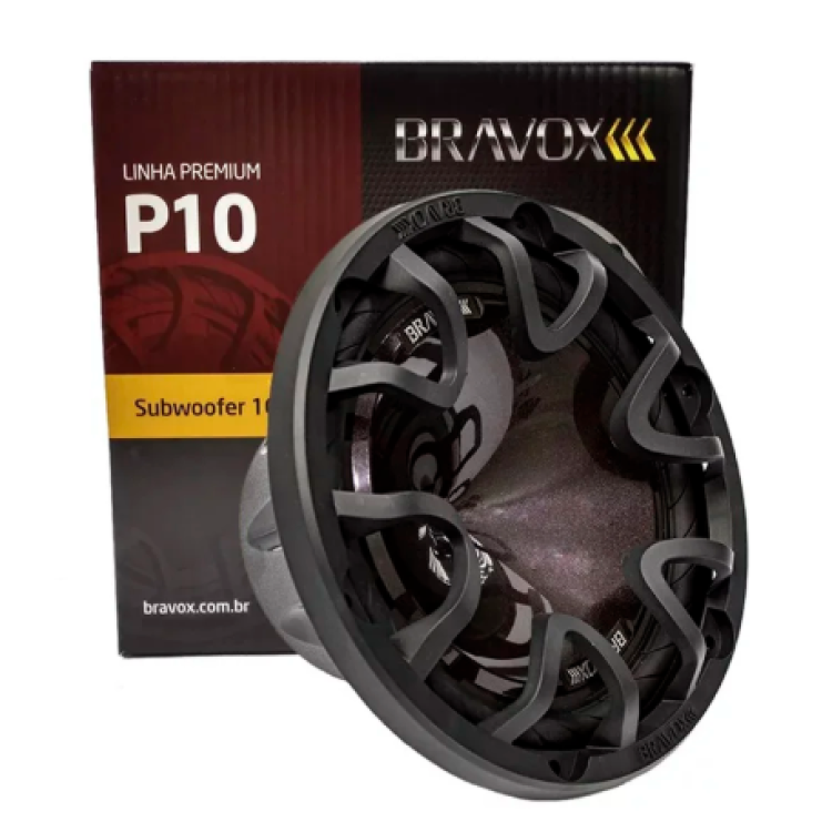Alto Falante Subwoofer 10" P10X S4 160W RMS 4 Ohms Bravox Alto Falante Subwoofer 10" P10X S4 160W RMS 4 Ohms Bravox