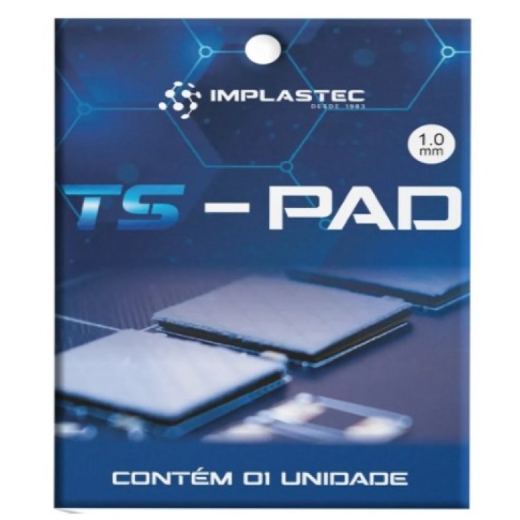 Pasta Térmica Thermal Pad Ts-pad 100mm X 100mm X 1mm Alto Desempenho Cor Azul