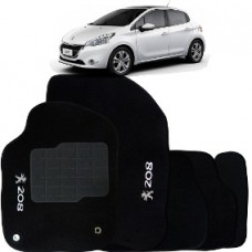Jogo de Tapetes Peugeot 208 Todos Preto