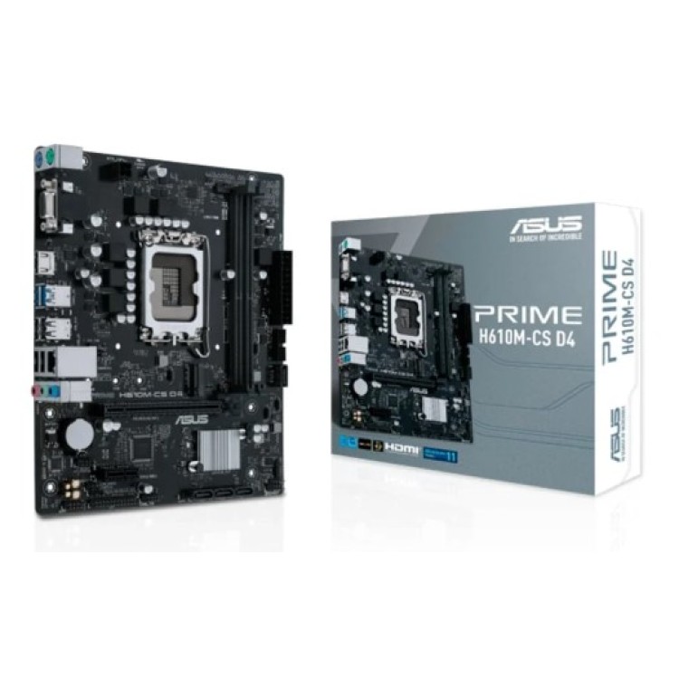 Placa Mãe ASUS PRIME H610M-CS D4, LGA 1700, mATX, DDR4, Preto - 90MB1B60-C1BAY0