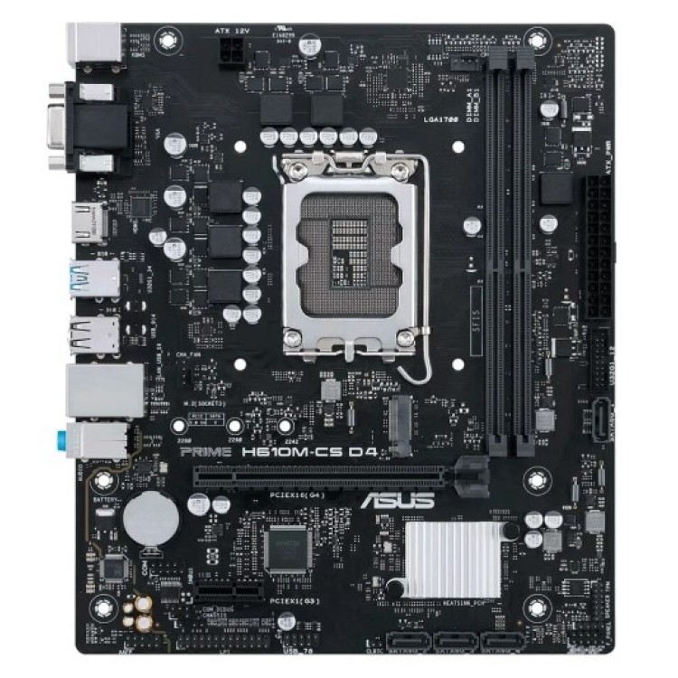 Placa Mãe ASUS PRIME H610M-CS D4, LGA 1700, mATX, DDR4, Preto - 90MB1B60-C1BAY0