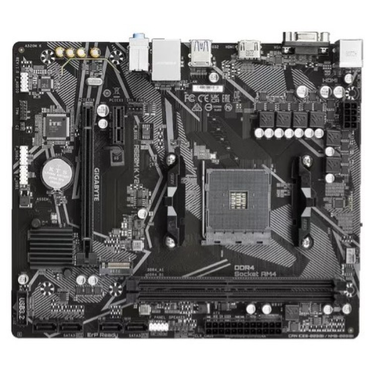 Placa Mãe Gigabyte A520M K V2 AMD AM4 MATX DDR4 Cor Preto
