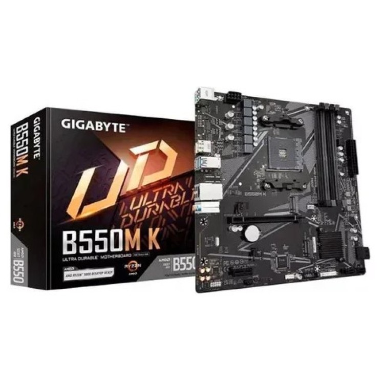 Placa Mãe Gigabyte B550mk Ddr4 Am4 Micro Atx Cor Preto