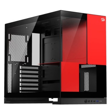 Gabinete Gamer Redragon Eternal, Mid-Tower, Lateral de Vidro, Preto e Vermelho, CA-612BR