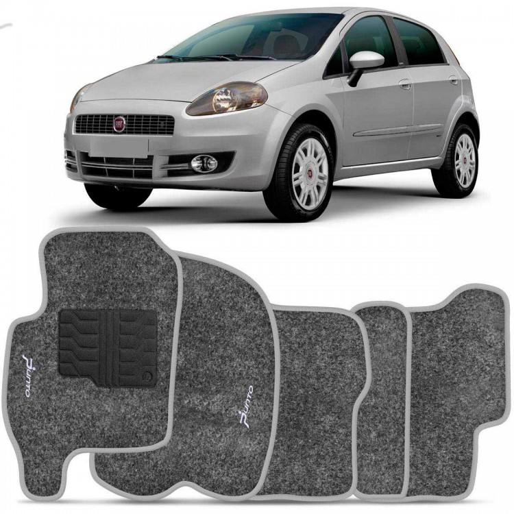 Jogo de tapetes Fiat Punto 07/12 Grafite