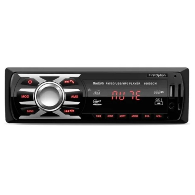Rádio Mp3 First Option 6660bn Com Usb, Bluetooth E Leitor De Cartão Sd