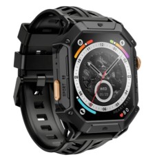Relógio Haylou Iron N1 Smartwatch Tela Amoled HD de 2,13'' Chamada Bluetooth Preto