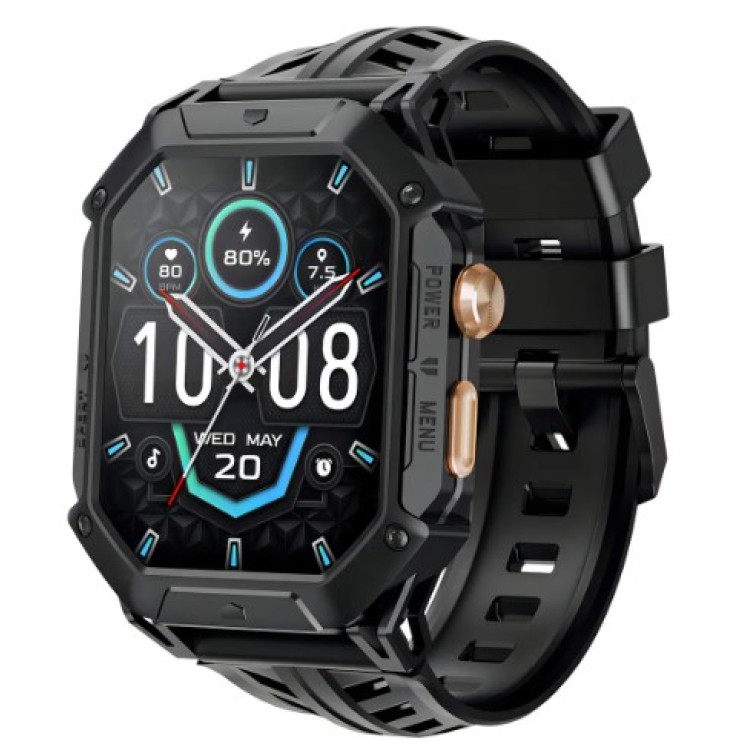 Relógio Haylou Iron N1 Smartwatch Tela Amoled HD de 2,13'' Chamada Bluetooth Preto
