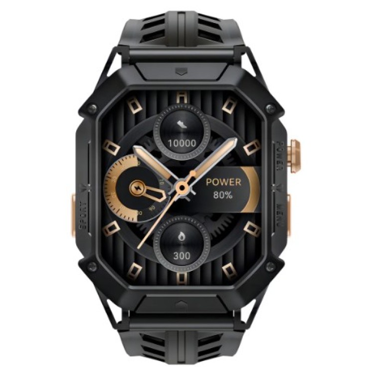 Relógio Haylou Iron N1 Smartwatch Tela Amoled HD de 2,13'' Chamada Bluetooth Preto