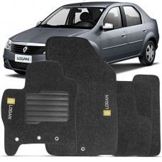 Jogo de Tapetes Renault Logan Todos Grafite