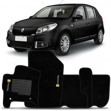 Jogo de Tapetes Renault Sandero 2014 Diante Preto