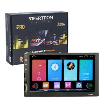 Multimidia Vipertron 2 Din Mp5 Universal Tela Touch 7