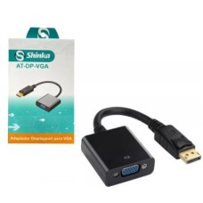 Adaptador DisplayPort (Macho) x VGA (Fêmea) Shinka AT-DP-VGA