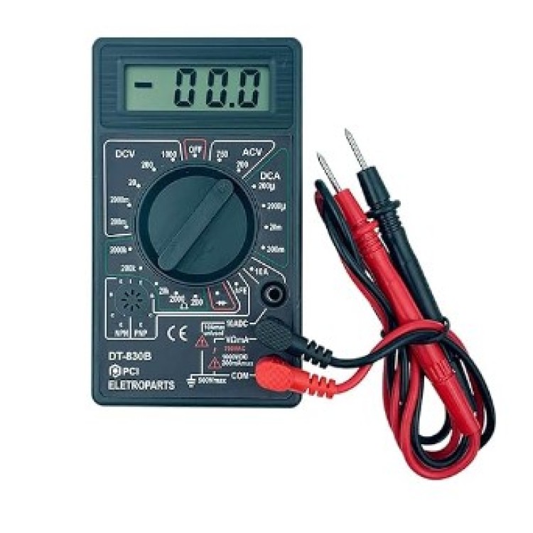 Multímetro Digital Portátil Profissional DT-830B Brasfort Multímetro Digital Portátil Profissional DT-830B Brasfort