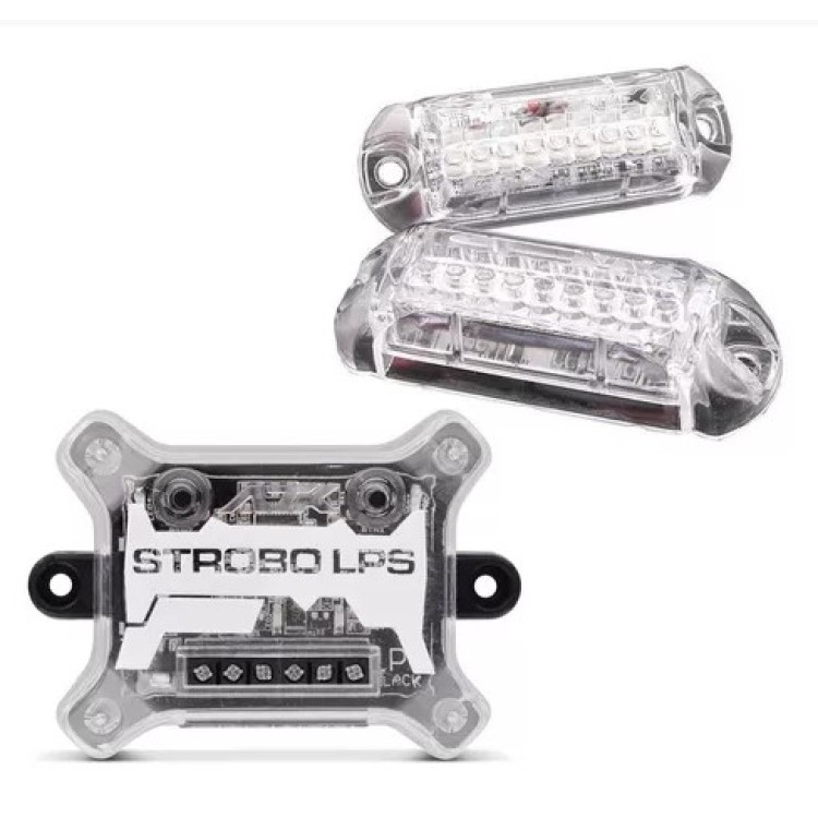 Strobo AJK LPS Branco - 2 Faróis - 3W - Central.