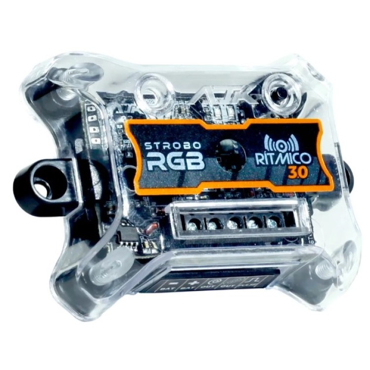 Strobo Ajk Ritmico Rgb 3.0 Controle Central 2 Farois 6w