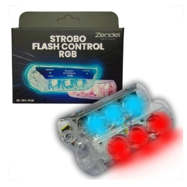 Strobo Zendel Flash Control RGB Com Central Interna 3 leds