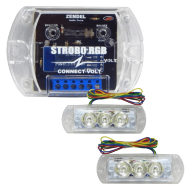 Kit Strobo Rgb Connect-volt- Central + Par Led Rgb