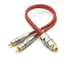 Cabo Y Rca Tech One 2 Macho 1 Fêmea Plug Metal 20cm Vermelho