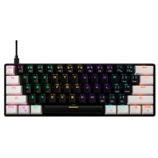 Teclado Gamer Gamdias Aura Gk2 Switch Brown Branco E Preto