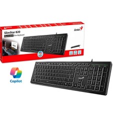 TECLADO MULTIMIDA GENIUS SLIMSTAR 820 PRETO ABNT 2