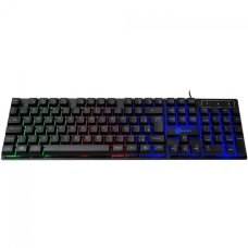 Teclado Gamer Kalkan Hati, Rainbow, Membrana, ABNT2, Preto, KLK00012