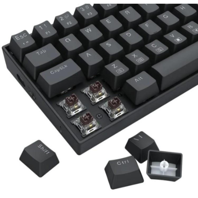Teclado Redragon Mecânico Deimos Rgb Switch Marrom Preto