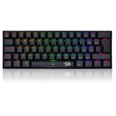 TECLADO MECÂNICO REDRAGON GAMER DRAGONBORN RGB PRETO ABNT2 60%