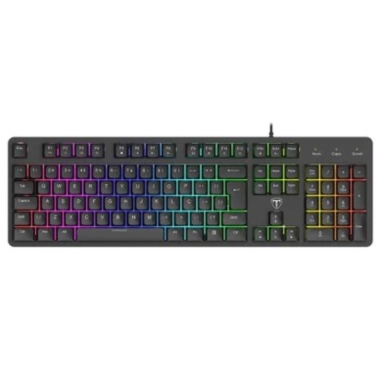 Teclado Gamer Membrana T-Dagger Echo RGB T-tgk109 Preto