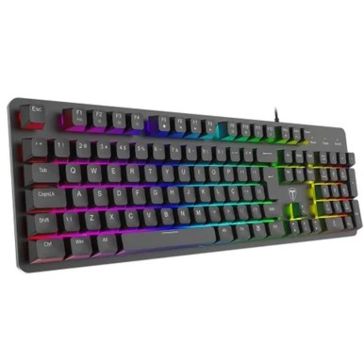 Teclado Gamer Membrana T-Dagger Echo RGB T-tgk109 Preto