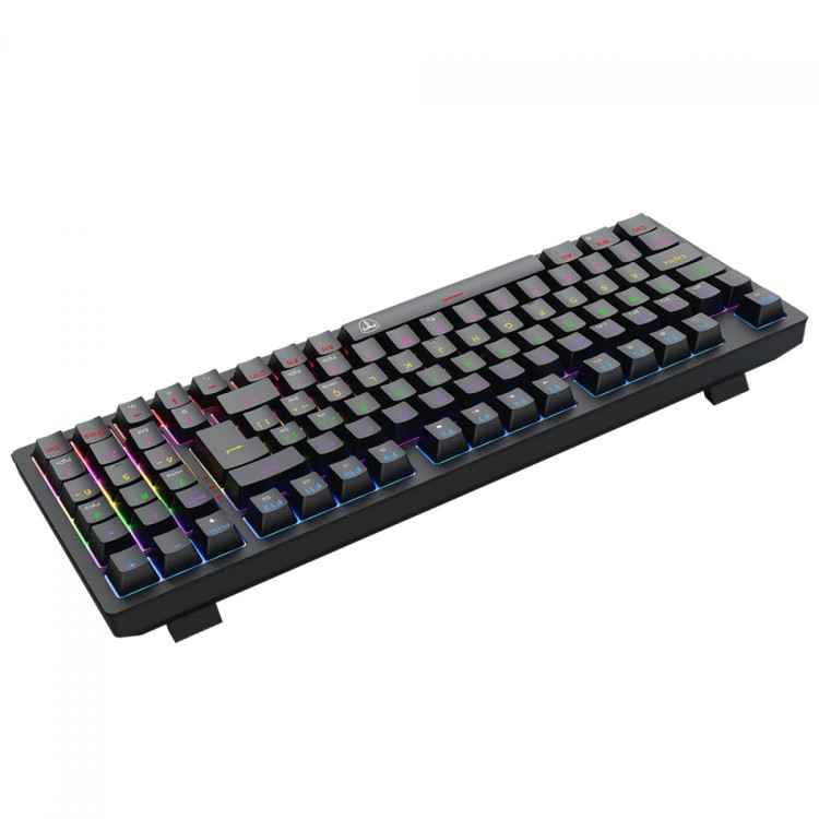 Teclado Mecânico Gamer T-Dagger Holysword, Rainbow, Wireless/Bluetooth, Switch Brown, ABNT2, Preto, T-TGK331-BR