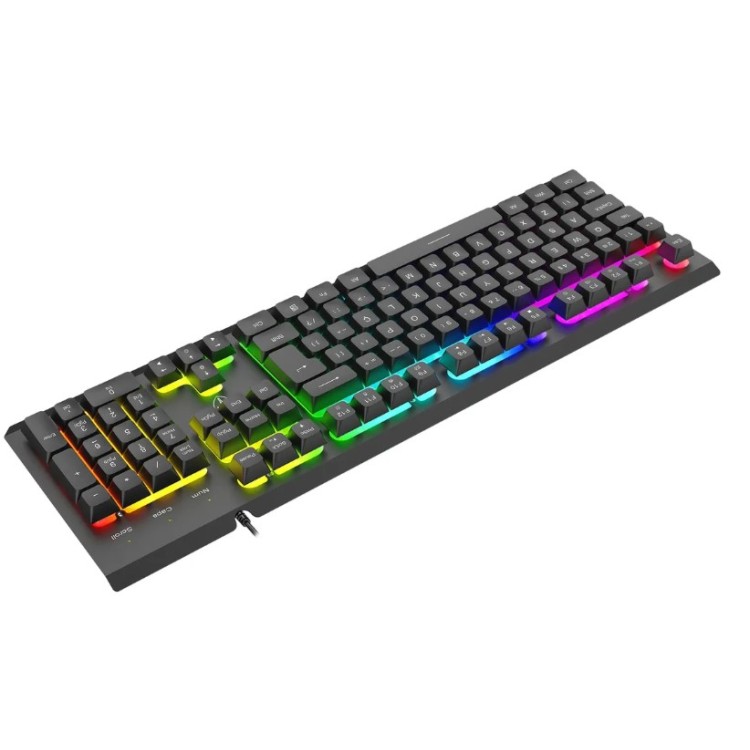Teclado T-Dagger Gamer Membrana Nova Preto Rgb Abnt2 Full Size