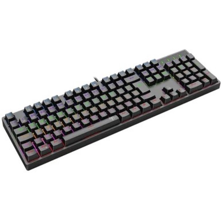 Teclado Gamer T-Dagger Mecanico Rebel Rainbow Dust-proof Brown T-tgk328-br Preto