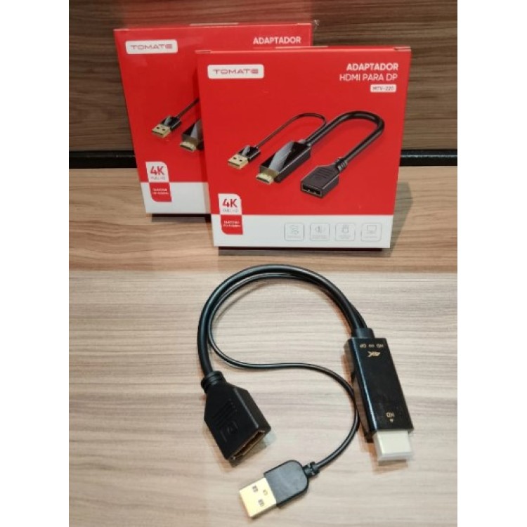 ADAPTADOR HDMI PARA DISPLAY PORT 4K TOMATE MTV-220