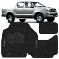 Jogo de Tapetes Toyota Hilux Todos Preto