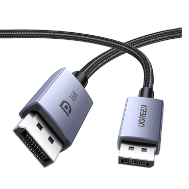 Cabo DisplayPort 2.1 Ugreen Macho 16-30Hz 2Metros Preto