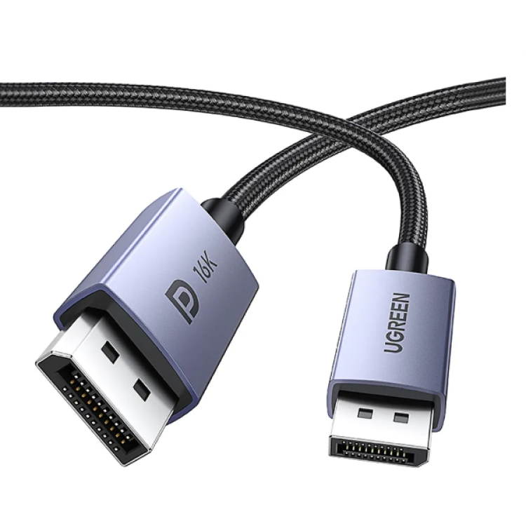Cabo DisplayPort 2.1 Ugreen Macho 16-30Hz 2Metros Preto Cabo DisplayPort 2.1 Ugreen Macho 16-30Hz 2Metros Preto