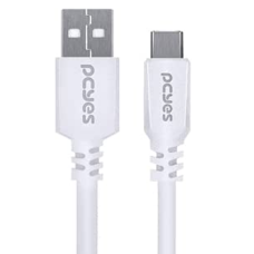 cabo usb a 2.0 macho p/usb tipo c branco 1 metro