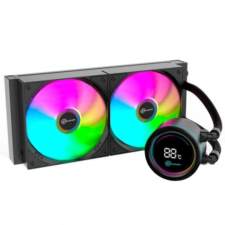 WATER COOLER KALKAN ALPHA 240 ARGB, 240MM, COM DISPLAY