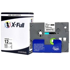 Fita para Rotulador Eletrônico 12mm x-full  Compatível P/ Rotulador Brother Branca 