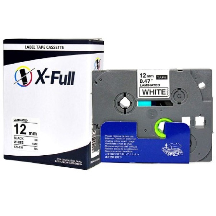Fita para Rotulador Eletrônico 12mm x-full Compatível P/ Rotulador Brother Branca Fita para Rotulador Eletrônico 12mm x-full Compatível P/ Rotulador Brother Branca