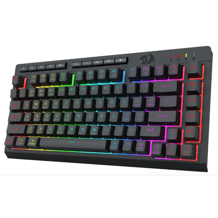Teclado Membrana Gamer Redragon Crescent Preto Rgb 75 Abnt2 com Teclas Multimidia e Macros Dedicadas 26 Teclas Sem Conflito K524-RGB-PT Teclado Membrana Gamer Redragon Crescent Preto Rgb 75 Abnt2 com Teclas Multimidia e Macros Dedicadas 26 Teclas Sem Conflito K524-RGB-PT